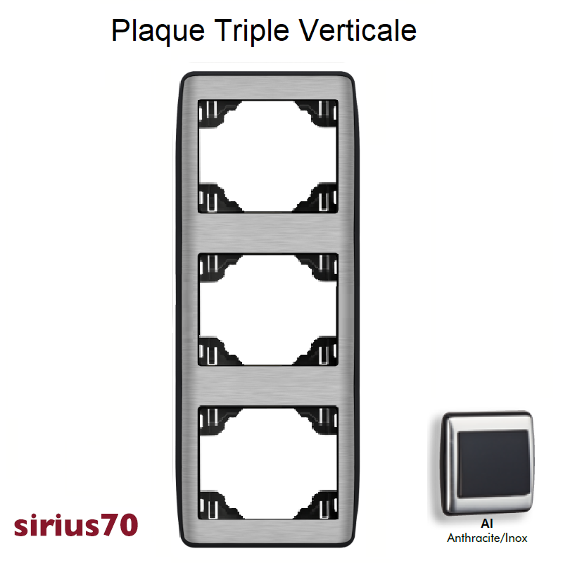 Plaque triple verticale 70932TAI