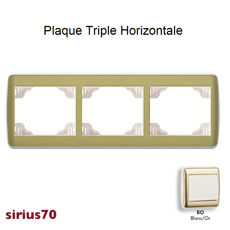 Plaque triple horizontale 70931TBO