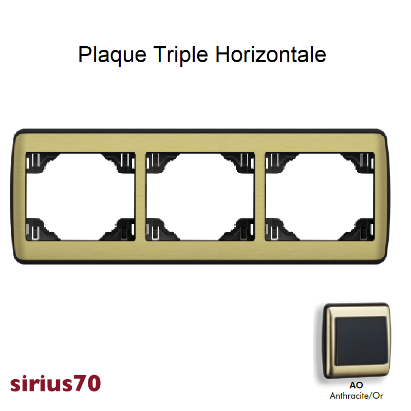 Plaque triple horizontale 70931TAO
