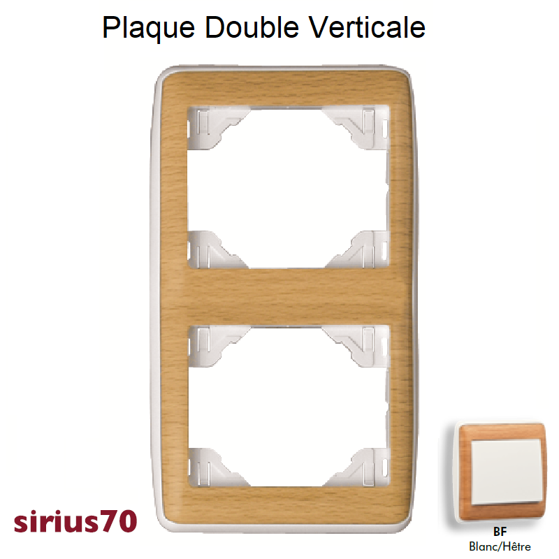 Plaque double verticale 70922TBF