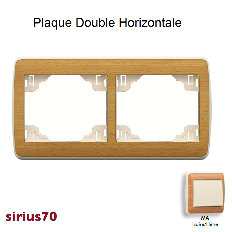 Plaque double horizontale 70921TMA