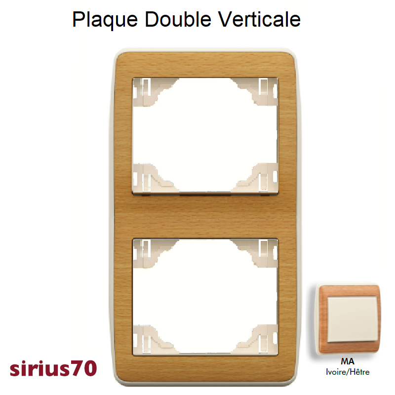 Plaque double verticale 70922TMA