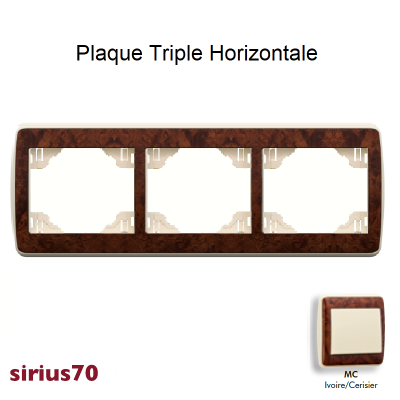 Plaque triple horizontale 70931TMC