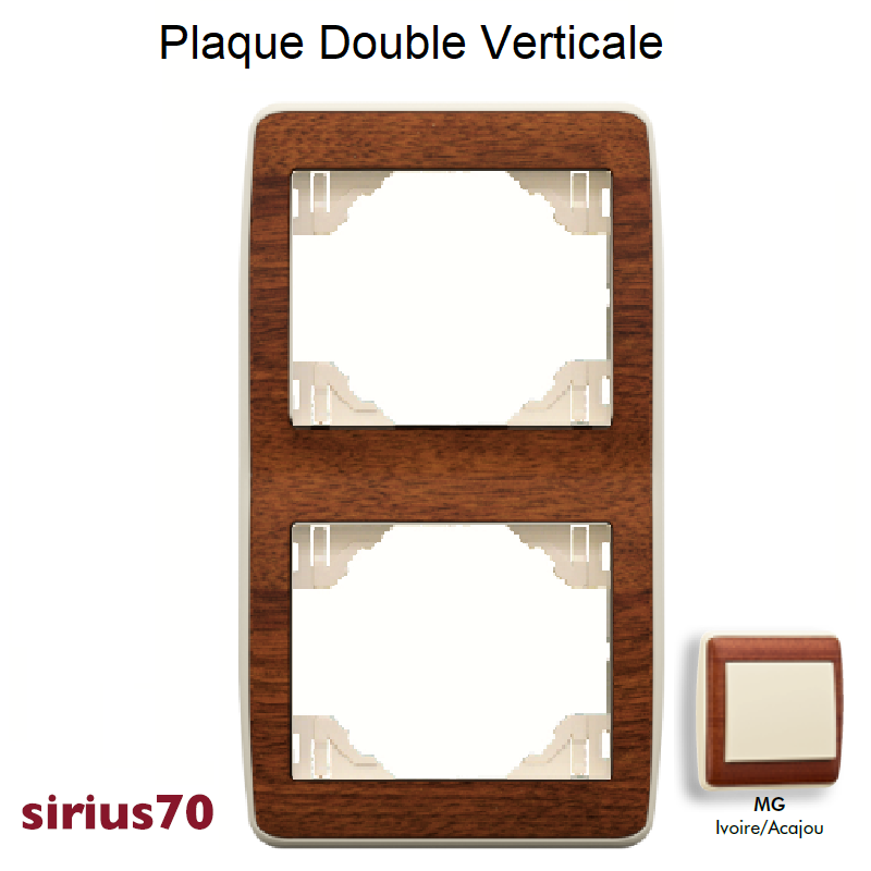 Plaque double verticale 70922TMG