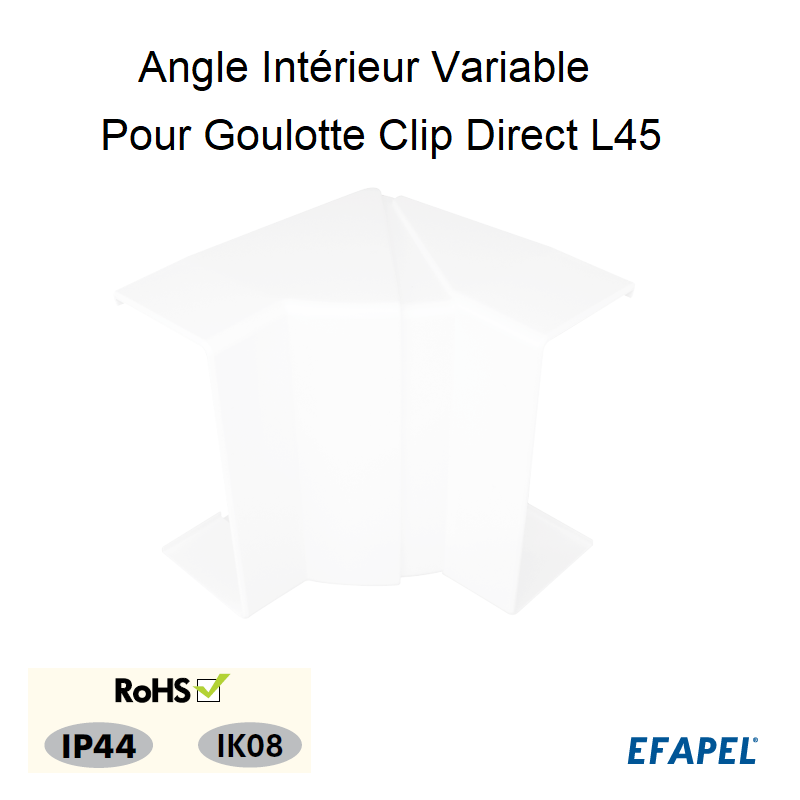 angle intérieur variable pour goulottes L45 11022 11032 11042