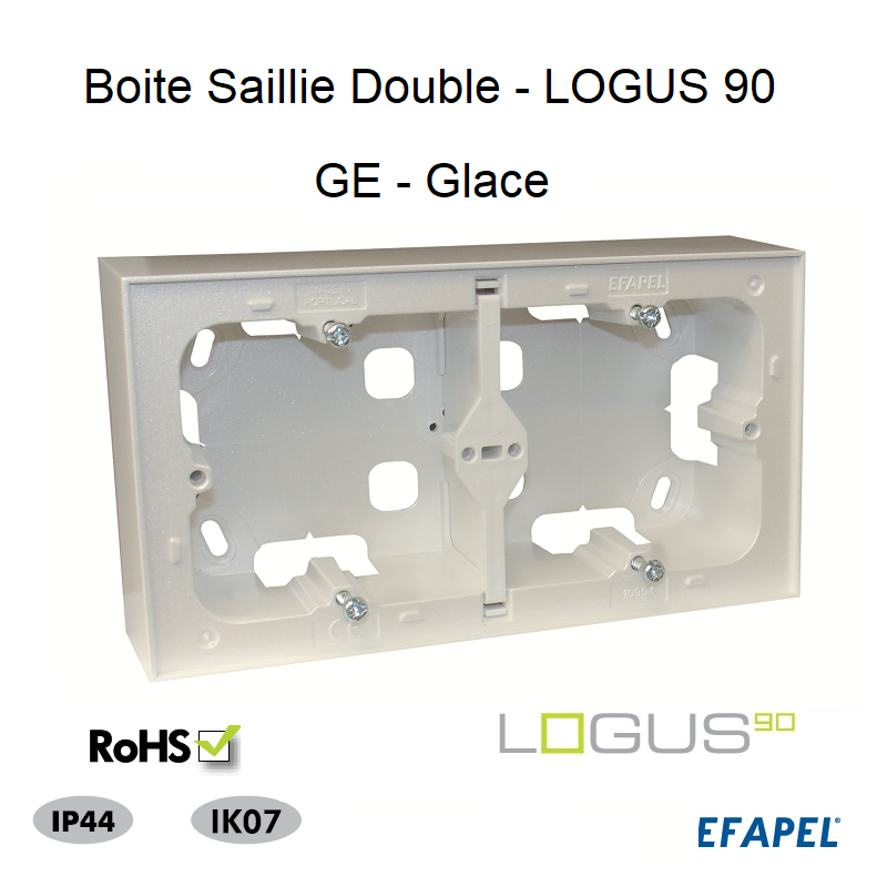 Boite Saillie Double pour Série Logus 90 - GLACE