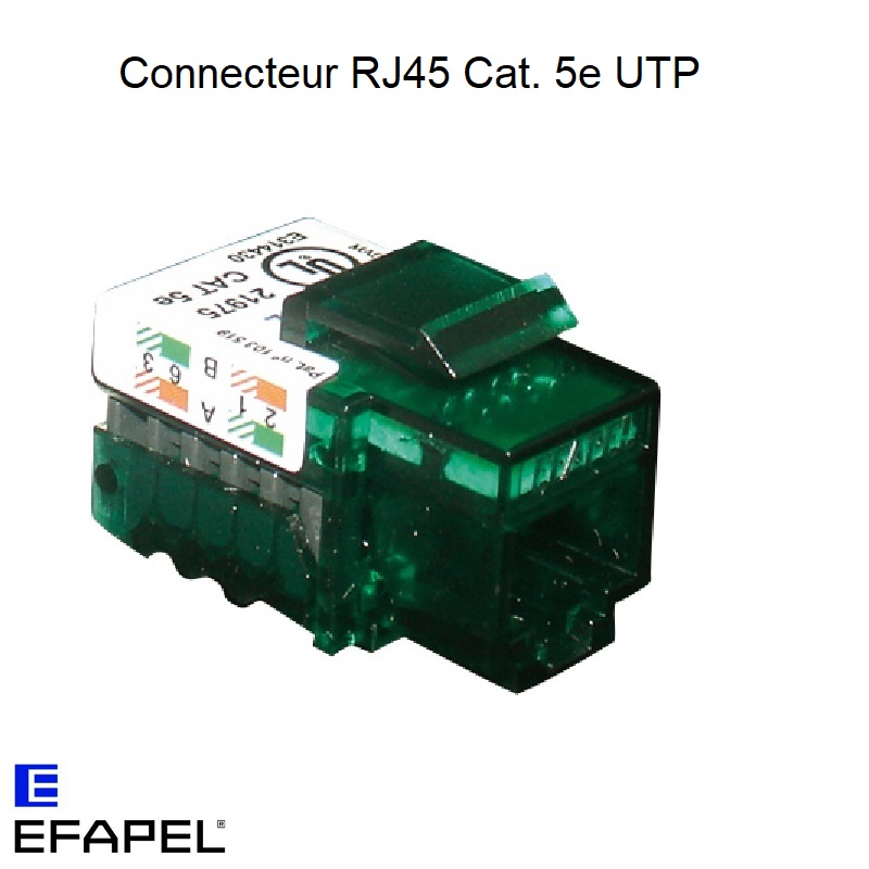 Connecteur RJ45 Cat. 5e UTP (100 MHz)