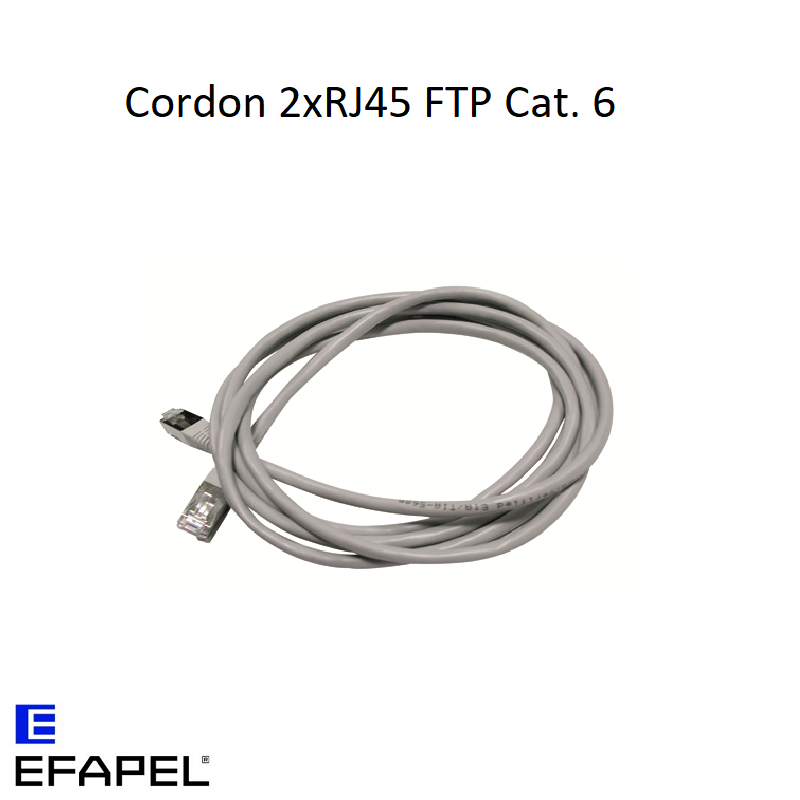 Cordon Gris 2xRJ45 4P FTP Cat. 6 - 3m