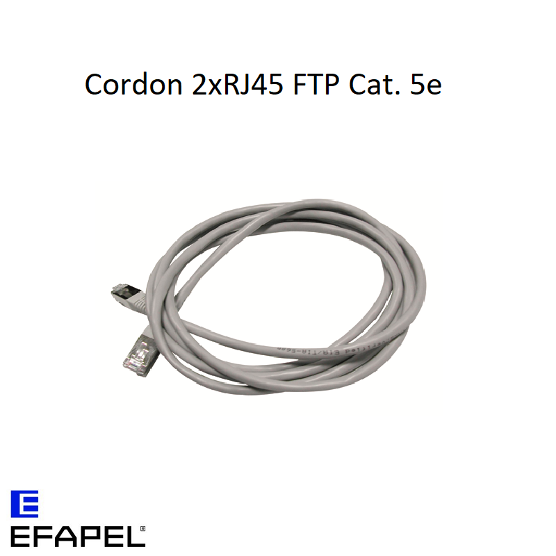 Cordon Gris 2xRJ45 4P FTP Cat. 5e - 3m