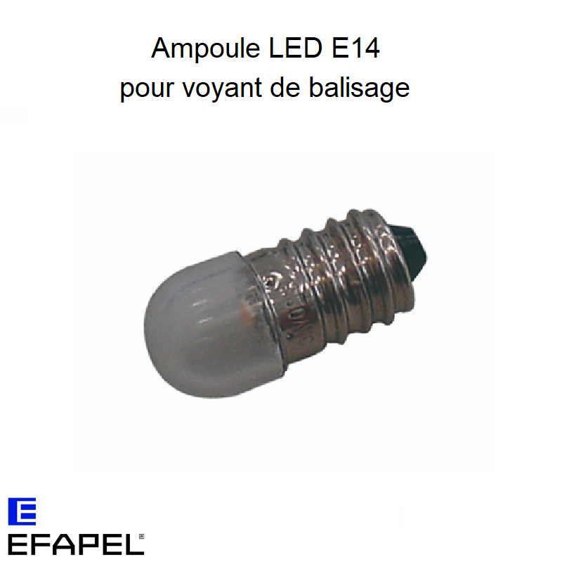 ampoule LED pour voyant de balisage série 48 ou mec21 E14 EFAPEL 81013