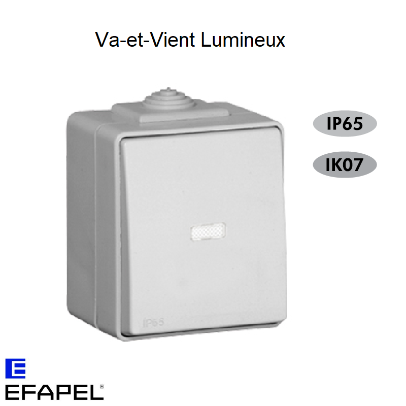 Interrupteur Va-et-Vient Lumineux IP65