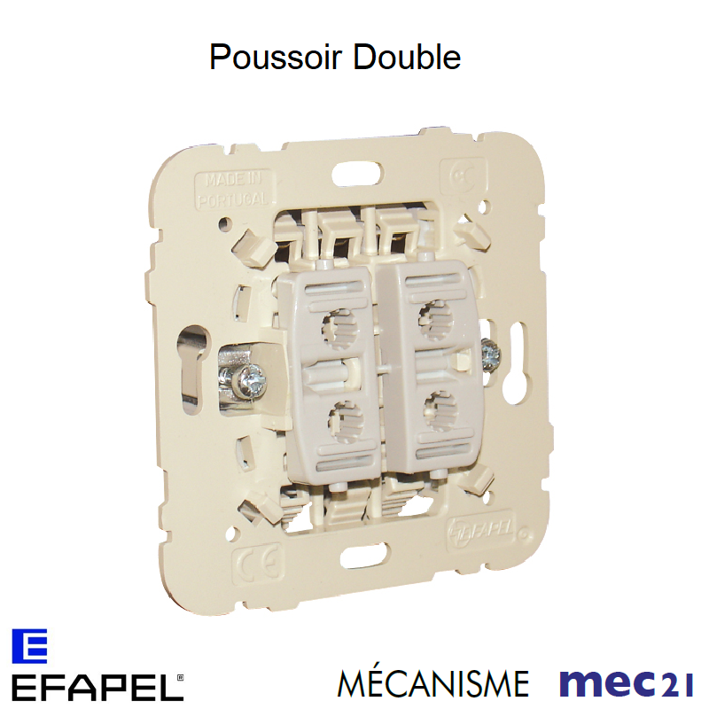 Mécanisme poussoir à bascule double mec 21156