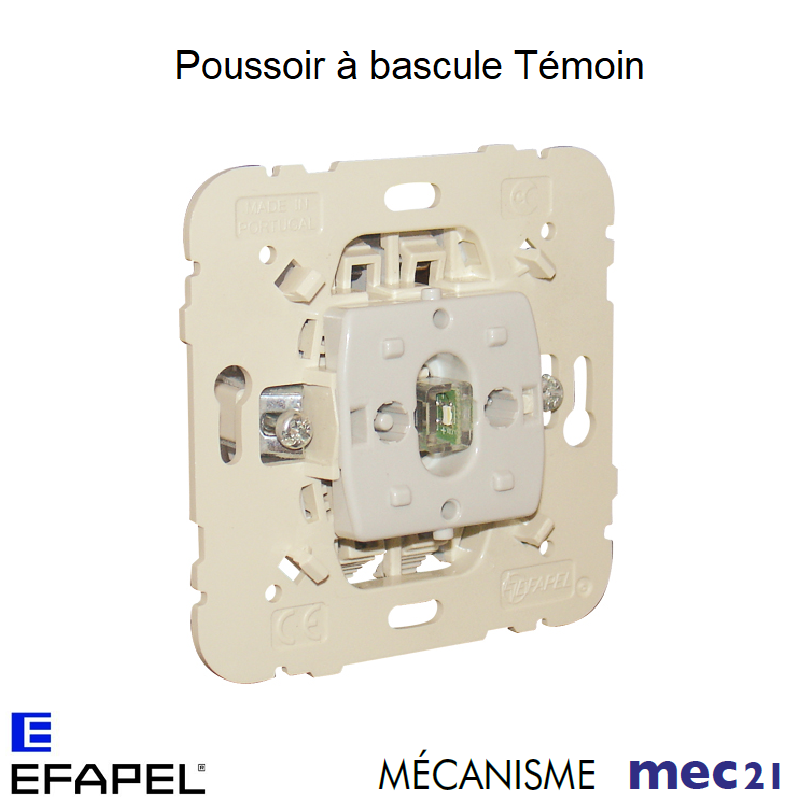 Mécanisme poussoir à bascule témoin mec 21153