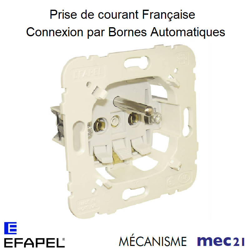 Mécanisme de Prise de courant Française 2P+T