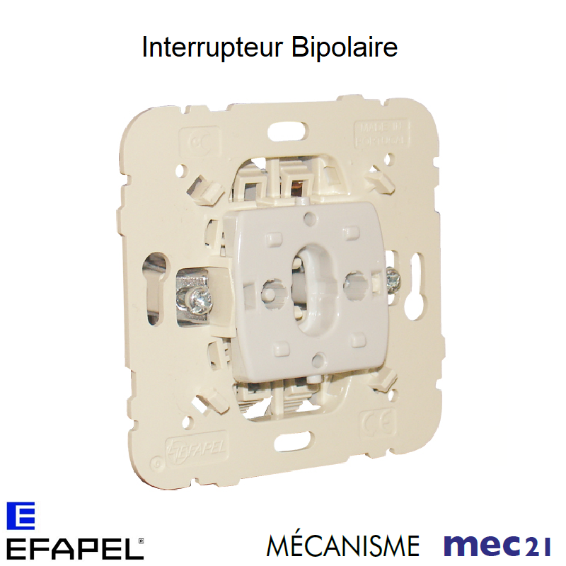 Profile Interrupteur bipolaire 10A blanc encastrable