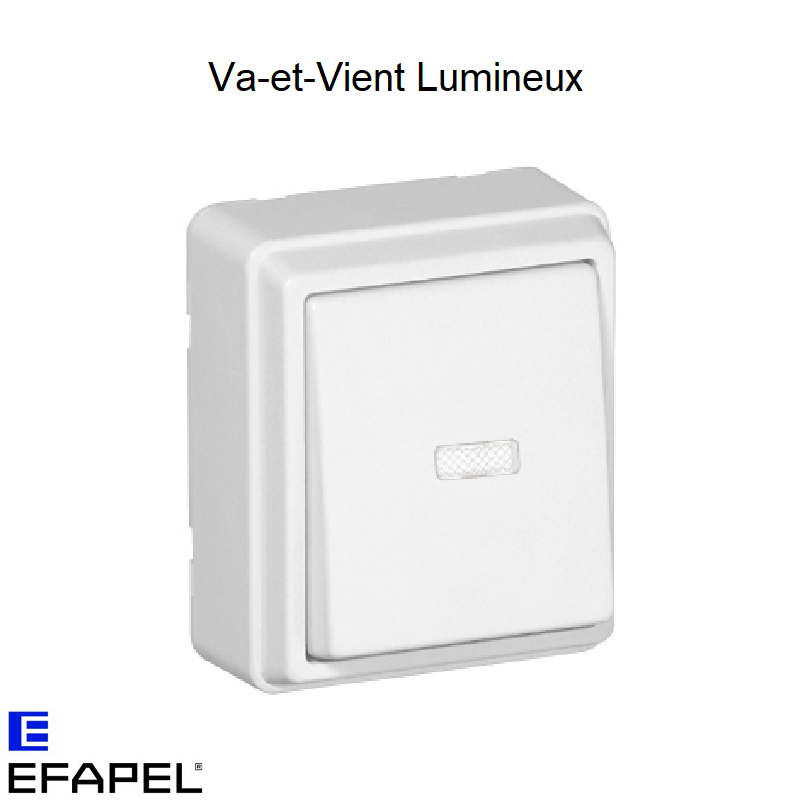 Interrupteur Va-et-Vient Lumineux Série 3700 EFAPEL 37072C