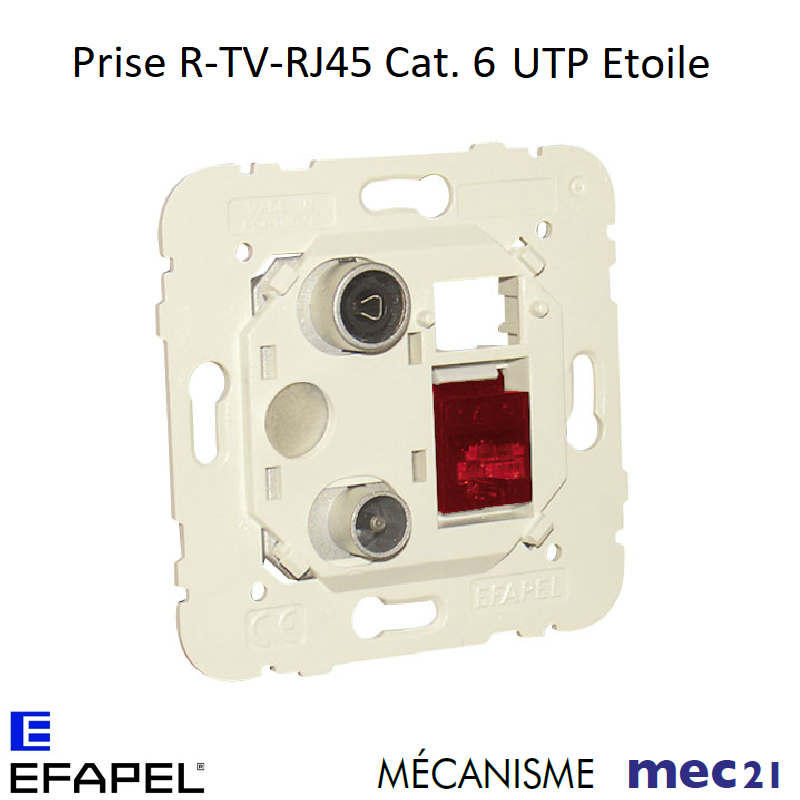 Mécanisme prise R TV RJ45 étoile mec 21534