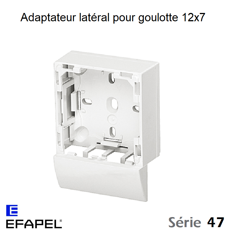 Adaptateur Latéral Série 47 pour Goulotte 12x7