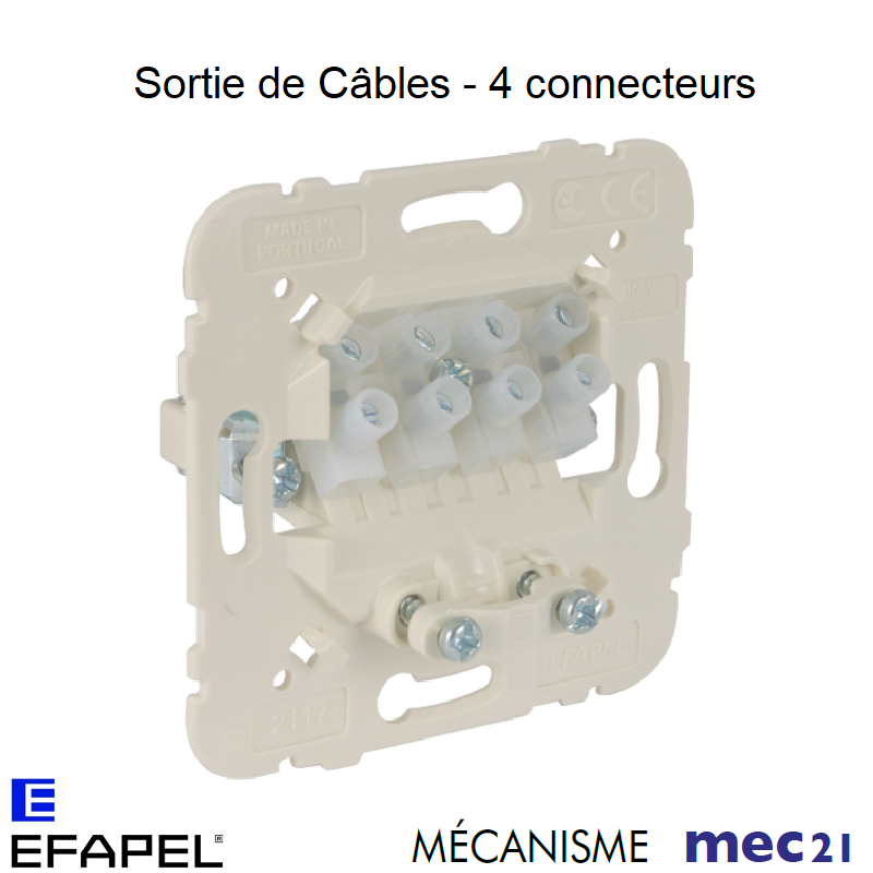 Mécanisme Sortie de câble - 4 connecteurs