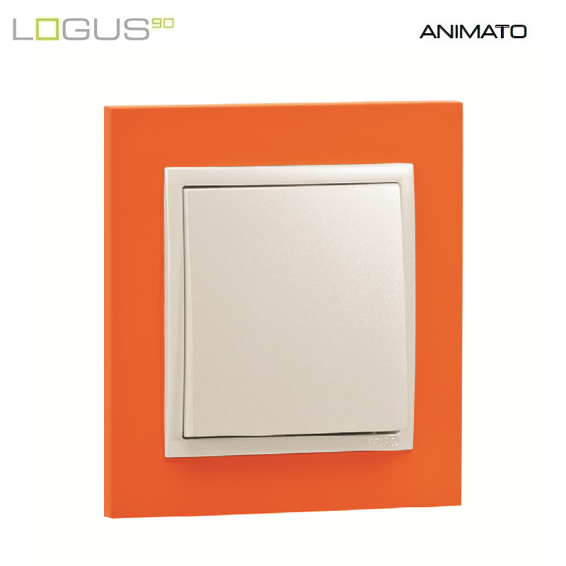 Prise ou Interrupteur ANIMATO Orange / Glace