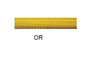 Câble 2x0,75mm tissus coloré Or au mètre