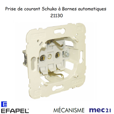 Mécanisme Prise de courant schuko mec 21130
