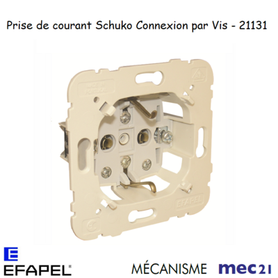 Mécanisme Prise de courant schuko mec 21131