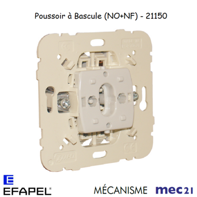 Mécanisme poussoir à bascule NO+NF mec 21150