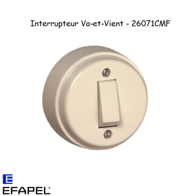 Interrupteur va-et-vient rétro 26071CMF