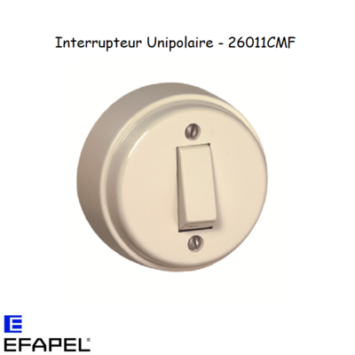 Interrupteur unipolaire rétro 26011CMF