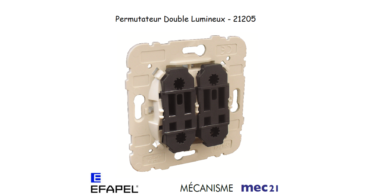 Interrupteur Double Efapel MEC-21 - Pour Installation électrique Domestique, Qualité Robuste