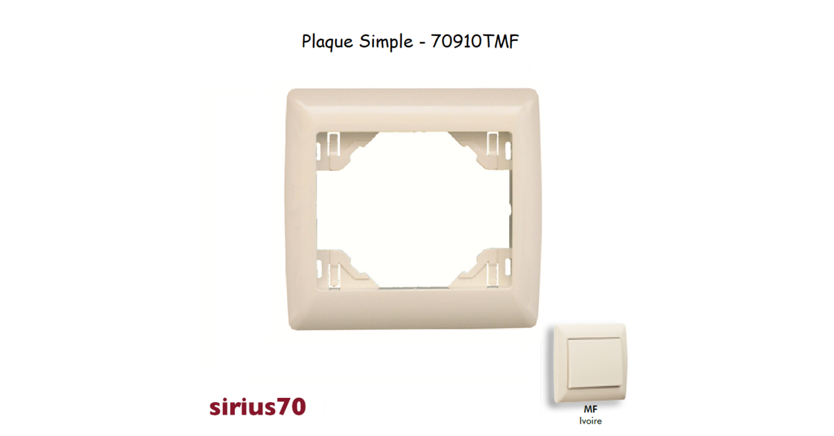 ARNOULD LE SILENCIEUX PLAQUE SIMPLE IVOIRE