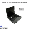 Boite de sol 16 modules couvercle inox Gris 83008CZI