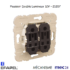 Mécanisme poussoir double lumineux 12V mec 21207