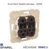Mécanisme va-et-vient double lumineux  mec 21202