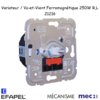 Mécanisme variateur va-et-vient ferromagnétique pour lampes basse consomation 250W R L mec 21216