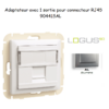 Adaptateur avec 1 module 12 sortie pour connecteur RJ45 Logus 90441SAL Alumine