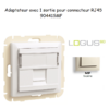 Adaptateur avec 1 module 12 sortie pour connecteur RJ45 Logus 90441SMF Ivoire