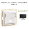 Adaptateur avec 1 module 12 sortie pour connecteur RJ45 Logus 90441SPM Noir MAT