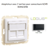 Adaptateur avec module 2 sorties pour connecteur RJ45 Logus 90442SPM Noir MAT