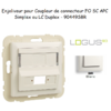 Enjoliveur pour Coupleur de connecteurs FO SC APC Simplex ou LC Duplex Logus 90449SBR Blanc
