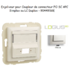 Enjoliveur pour Coupleur de connecteurs FO SC APC Simplex ou LC Duplex Logus 90449SGE Glace