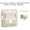 Enjoliveur pour Coupleur de connecteurs FO SC APC Simplex ou LC Duplex Logus 90449SPE Perle
