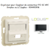Enjoliveur pour Coupleur de connecteurs FO SC APC Simplex ou LC Duplex Logus 90449SPM Noir MAT