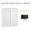 Doigt double pour commande ventillateurs LOGUS 90616TPM