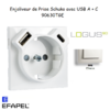 enjoliveur prise schuko avec usb B et B LOGUS 90630TGE