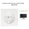 Doigt pour prise de courant schuko LOGUS 90632TPM Noir MAT