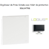 Enjoliveur pour Prise de courant schuko avec volet de protection Logus 90634TPM Noir MAT