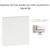 Enjoliveur pour Prise de courant schuko avec volet de protection Logus 90634TGE Glace