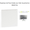 Enjoliveur pour Prise de courant schuko avec volet de protection Logus 90634TAL Alumine